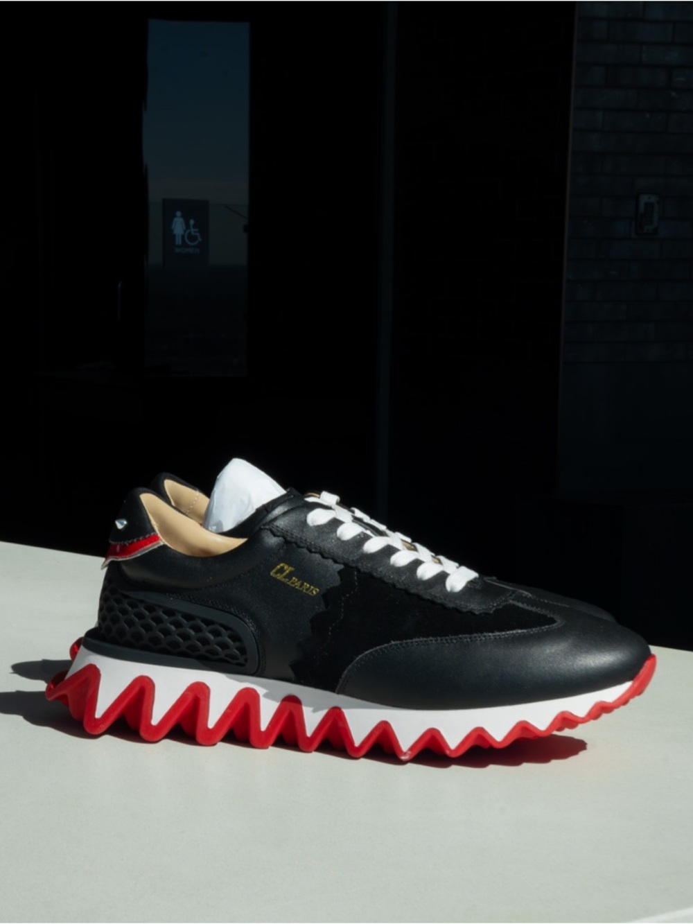 100% authentic men's Christian Louboutin Loubishark sneaker in sz 12 NWOB